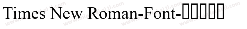 Times New Roman-Font字体转换